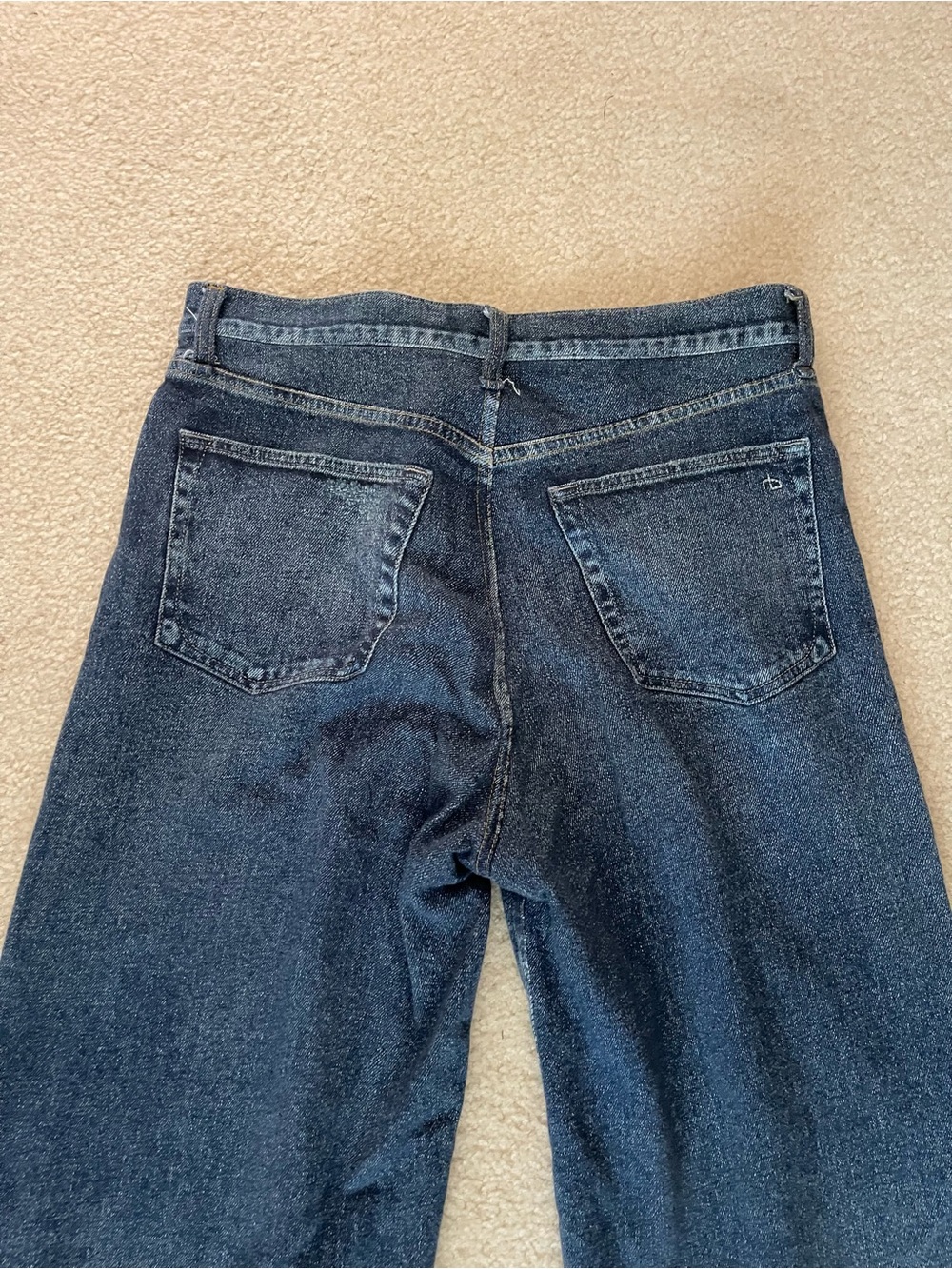 Rag & Bone Miramar Sofie Wide-Leg High-Rise Terry Sweatpant Jeans - SZ 27 - Picture 6 of 8